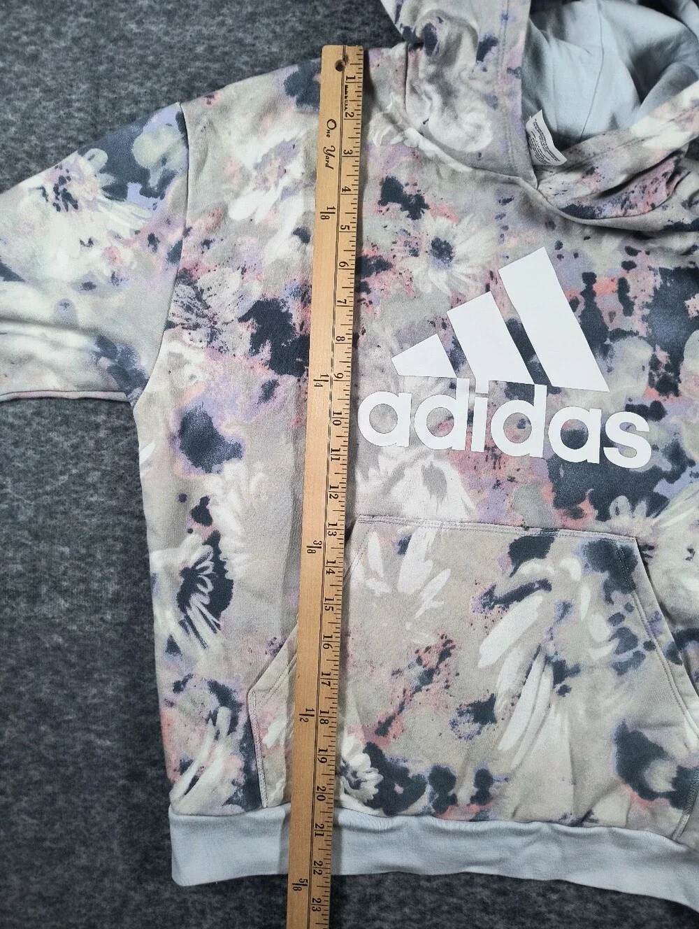 Adidas girls XL 16 pastel splash hoodie sweatshirt